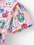 Children's Cartoon Print Short Sleeve Dress thumbnail 4