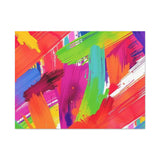 Abstract Rainbow Brushstrokes Matte Canvas Wall Art — Vibrant Stretched 1.25" thumbnail 14