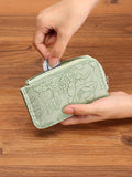 Embossed Floral Leather Bifold Wallet thumbnail 4