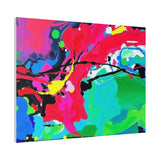 Abstract Neon Splash Matte Canvas Print — Vibrant Colorful Stretched Wall Art thumbnail 89