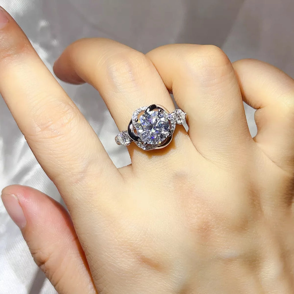 3 Carat 925 Sterling Silver Moissanite Ring