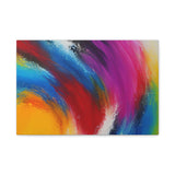 Abstract Rainbow Swirl Matte Canvas Print (Stretched) thumbnail 6