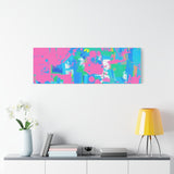 Neon Splash Abstract Canvas Print – Bright Pink & Aqua Modern Wall Art thumbnail 81