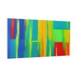 Abstract Rainbow Blocks Matte Canvas Print thumbnail 95