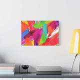 Abstract Rainbow Brushstrokes Matte Canvas Wall Art — Vibrant Stretched 1.25" thumbnail 39