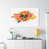 Skull Art Canvas Print – Vibrant Paint-Splash Skull Wall Decor thumbnail 87