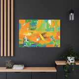 Abstract Orange & Green Canvas Art — Vibrant Modern Wall Decor thumbnail 88