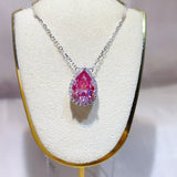 5 Carat 925 Sterling Silver Moissanite Pendant Necklace thumbnail 1