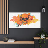 Skull Art Canvas Print – Vibrant Paint-Splash Skull Wall Decor thumbnail 85