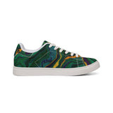 Low-Top Sneakers — Green Marble Swirl Leather Design thumbnail 1