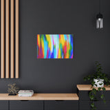 Abstract Rainbow Waves Matte Canvas Print — Vibrant Colorful Wall Art thumbnail 61