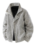 Men's Plus Size Snap Down Long Sleeve Jacket thumbnail 2