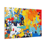 Abstract Splash Colorful Matte Canvas Wall Art – Vibrant Modern Stretched Print thumbnail 86