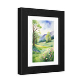 Framed Art Print - Serene Meadow Watercolor Poster thumbnail 2