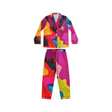 Satin Pajamas — Vibrant Abstract Color Splash Sleep Set thumbnail 2