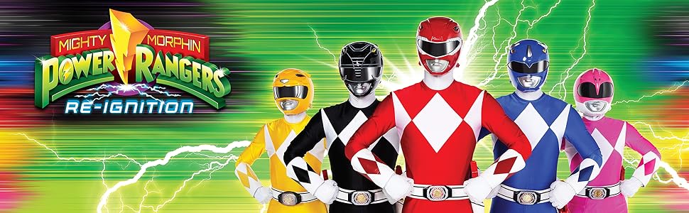 Mighty Morphin Power Rangers Re-Ignition Auto-Morphin Action Figures – Black Ranger, Red Ranger, Goldar, Rita Repulsa & Putty Patroller