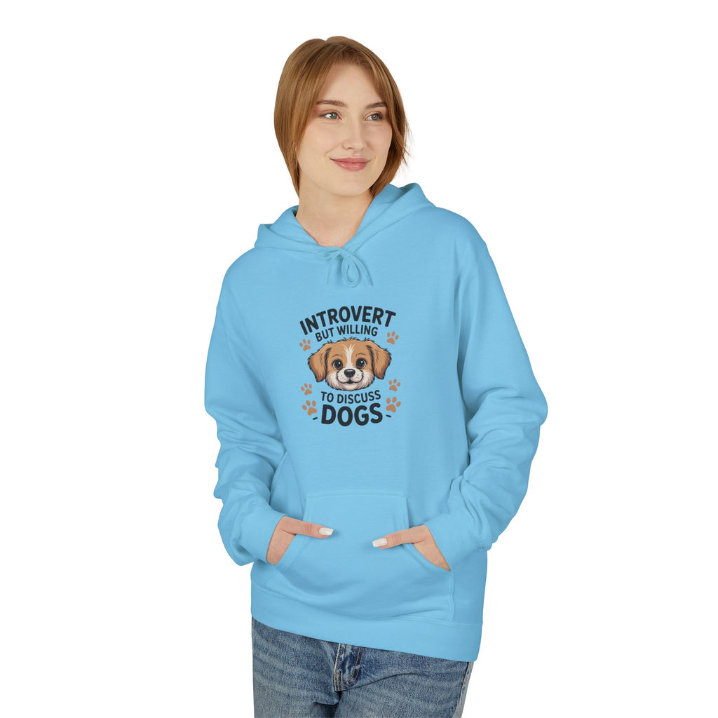 Introvert But Willing To Discuss Dogs Hoodie — Cute Dog Lover Pullover