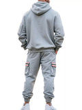 Men's Full Size Casual Half-Zip Hoodie and Cargo Pants Set Plus Size thumbnail 16