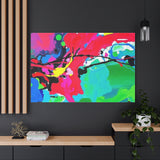 Abstract Neon Splash Matte Canvas Print — Vibrant Colorful Stretched Wall Art thumbnail 100