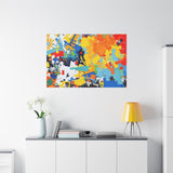 Abstract Splash Colorful Matte Canvas Wall Art – Vibrant Modern Stretched Print thumbnail 87