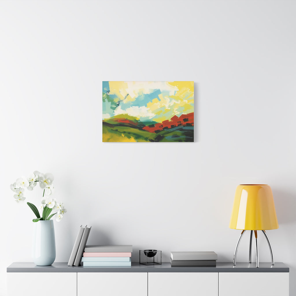 Abstract Colorful Landscape Canvas