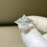 5 Carat 925 Sterling Silver Moissanite Ring thumbnail 2