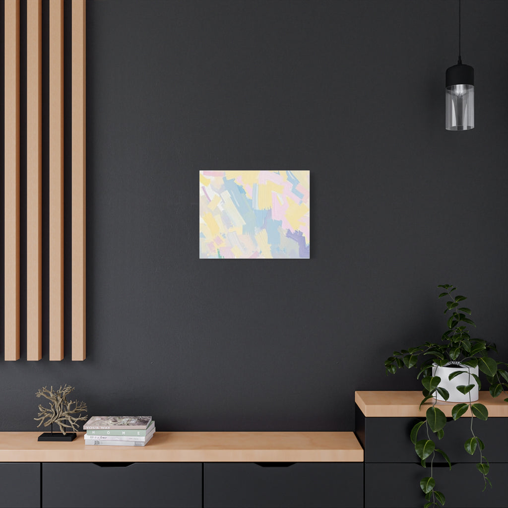 Pastel Abstract Brushstroke Canvas Wall Art