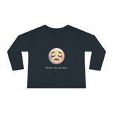 Toddler Long Sleeve Tee — 'Wake Me Up Later' Sleepy Emoji Kids Shirt thumbnail 4