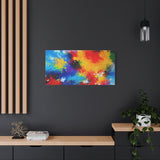 Abstract Color Splash Matte Canvas Print — Vibrant Stretched Wall Art thumbnail 76