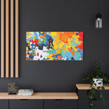 Abstract Splash Colorful Matte Canvas Wall Art – Vibrant Modern Stretched Print thumbnail 85