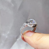 3 Carat 925 Sterling Silver Moissanite Ring thumbnail 3
