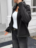 Zip-Up Dropped Shoulder Jacket thumbnail 13