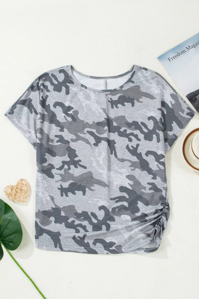Camo Print Casual T Shirt
