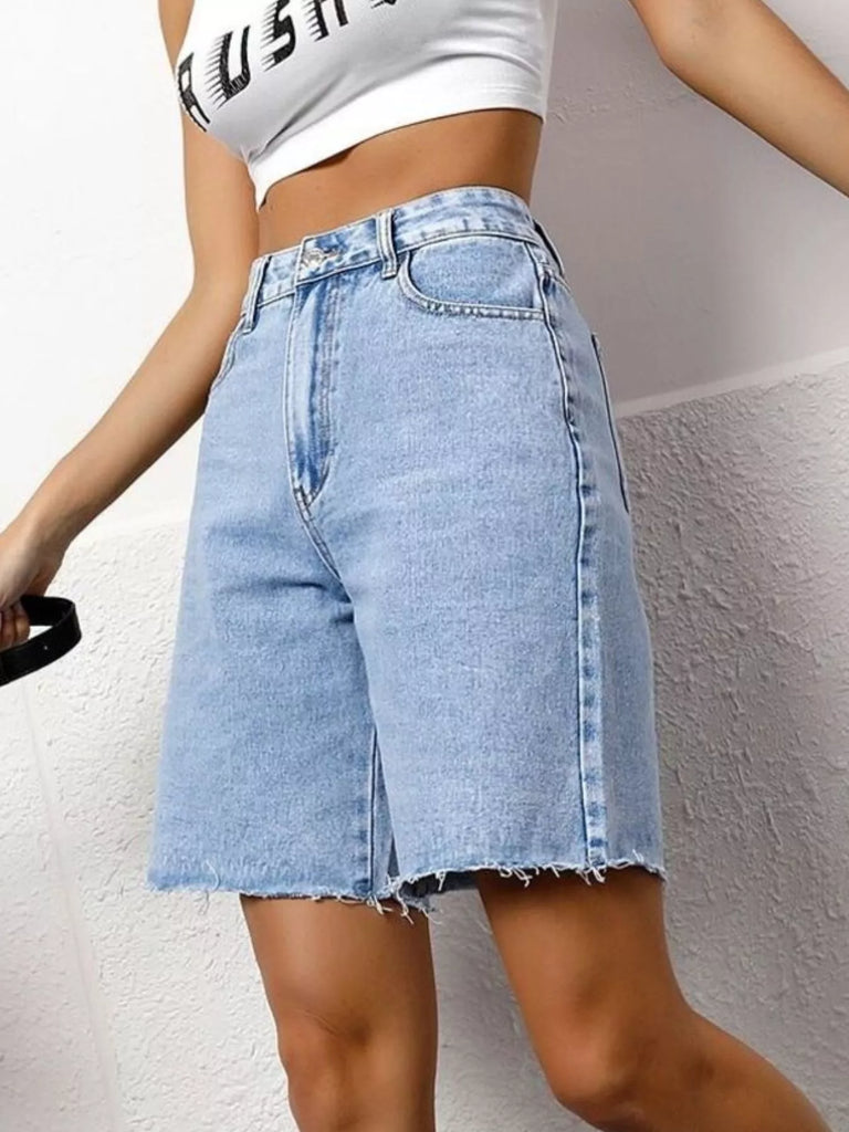 High Waist Denim Shorts