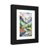 Mountain Meadow Watercolor Framed Poster thumbnail 2