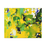 Abstract Green & Yellow Matte Canvas Print – Vibrant Modern Wall Art thumbnail 8