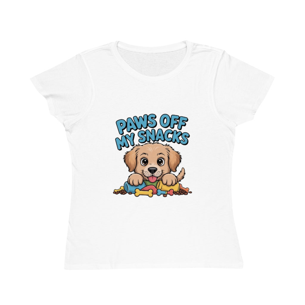 Paws Off My Snacks Women's T‑Shirt — Cute Puppy Graphic Tee for Dog Lovers