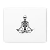 Yoga Skeleton Canvas Print — Meditating Skeleton Wall Art, Minimalist Gothic Home Decor thumbnail 3