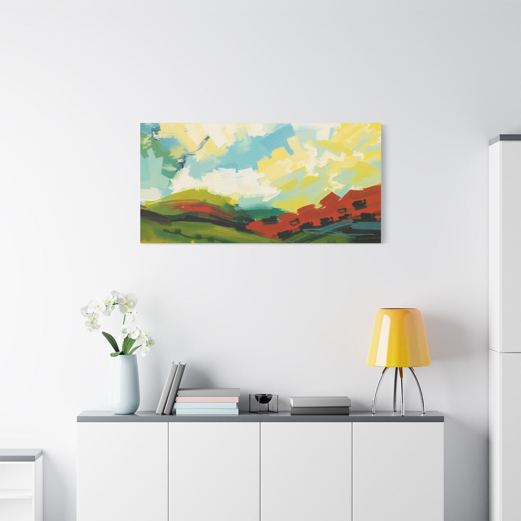 Abstract Colorful Landscape Canvas
