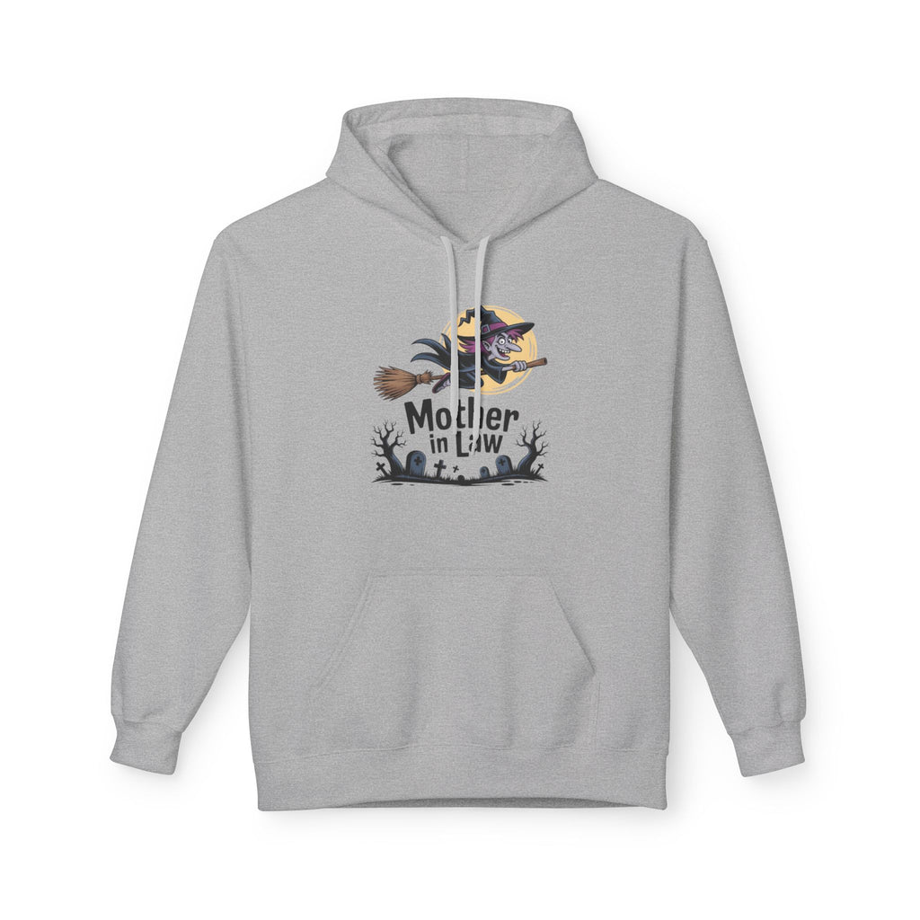 Mother-in-Law Halloween Hoodie — Witch Broom Graveyard Sweatshirt