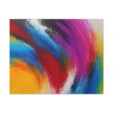 Abstract Rainbow Swirl Matte Canvas Print (Stretched) thumbnail 13