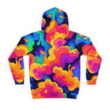 Kids' Psychedelic Cloud Hoodie – Colorful All-Over Print thumbnail 3