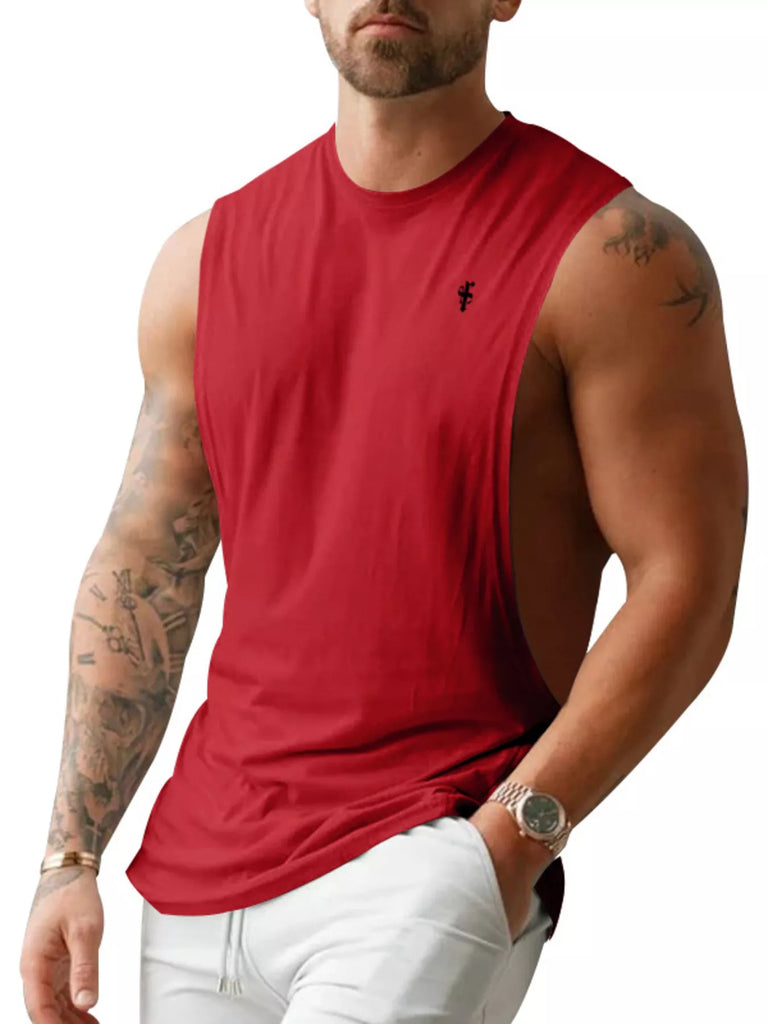 Men's Full Size Round Neck Tank Top Plus Size