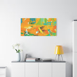 Abstract Orange & Green Canvas Art — Vibrant Modern Wall Decor thumbnail 84
