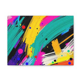 Abstract Neon Brushstroke Canvas Print — Colorful Modern Wall Art thumbnail 3