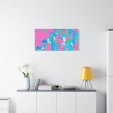 Neon Splash Abstract Canvas Print – Bright Pink & Aqua Modern Wall Art thumbnail 75