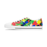 Color Splash Low Top Sneakers — Vibrant Abstract Women's Canvas Shoes thumbnail 4