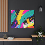 Abstract Neon Brushstroke Canvas Print — Colorful Modern Wall Art thumbnail 91