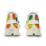 Men's Colorful Mesh Sneakers — Green Yellow Abstract Athletic Shoes thumbnail 3