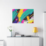 Abstract Neon Brushstroke Canvas Print — Colorful Modern Wall Art thumbnail 1